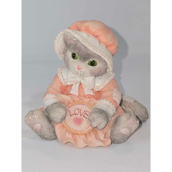 Enesco Calico Cats "Love" 624721 - Picture 1 of 5